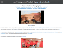 Tablet Screenshot of janespackaging.com
